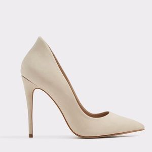 ALDO Nude Suede heels / size 7